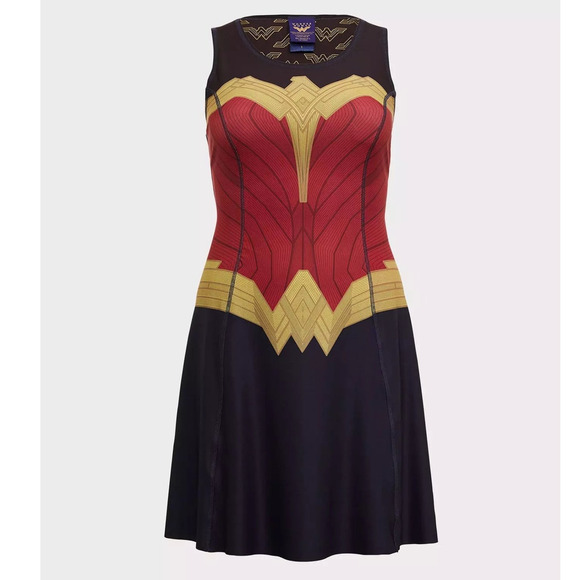 Torrid 4 (4X 26) DC Comics Wonder Woman Cosplay Costume Superhero Skater Dress - Picture 6 of 6